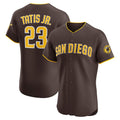 seanshop  San Diego Padres #23 Fernando Tatis Jr. Brown  Road Elite Jersey