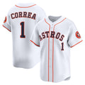 seanshop Houston Astros #1 Carlos Correa White  Home Limited Player Jersey