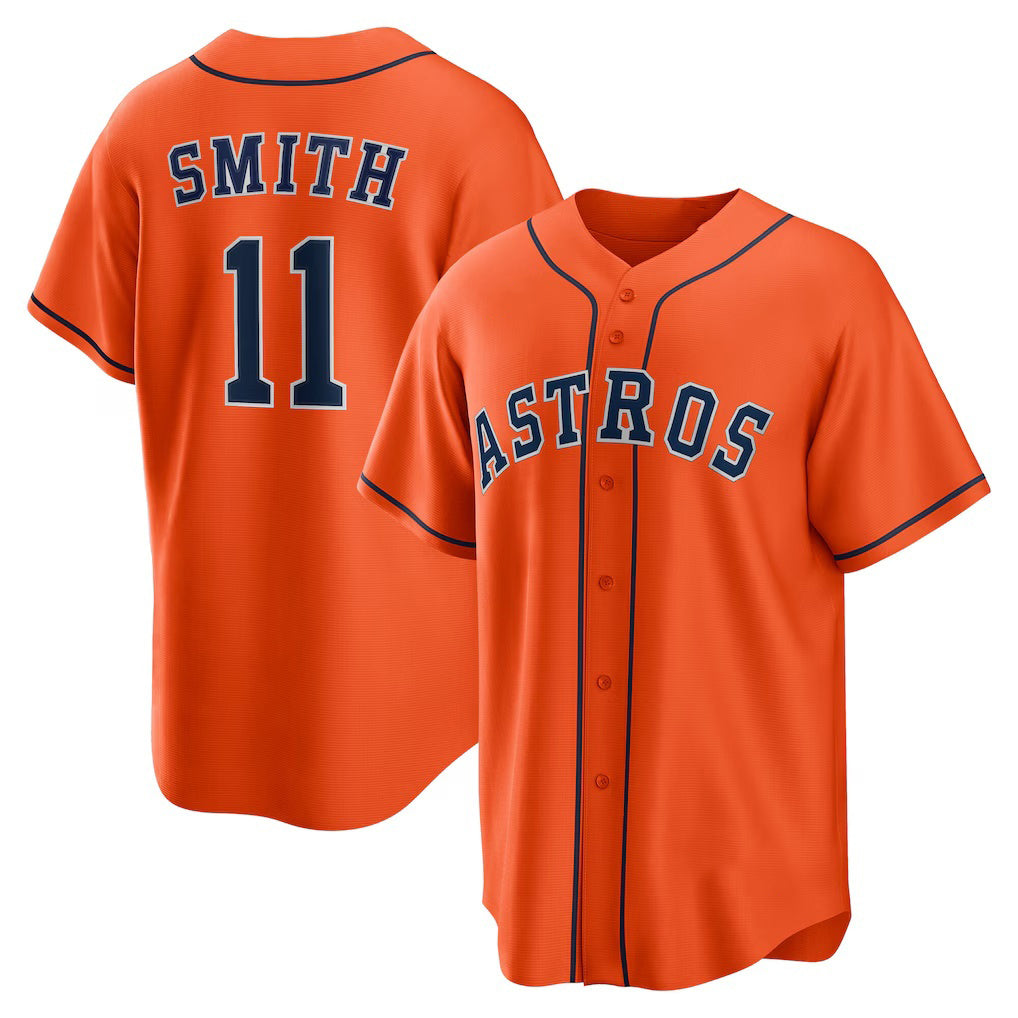 seanshop Houston Astros #11 Cam Smith Orange  Alternate Replica Jersey
