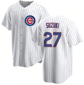 seanshop  Chicago Cubs #27 Seiya Suzuki White  Cool Base Stitched Jersey