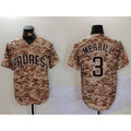 seanshop  San Diego Padres #3 Jackson Merrill Camo  Cool Base Stitched Jersey