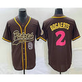 seanshop  San Diego Padres #2 Xander Bogaerts Brown  NEW 2023 City Connect Cool Base Stitched Jersey 2