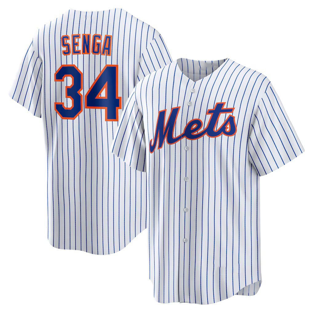 seanshop  New York Mets #34 Kodai Senga White-Royal  Home Replica Player Jersey