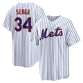 seanshop  New York Mets #34 Kodai Senga White-Royal  Home Replica Player Jersey