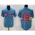 seanshop  Chicago Cubs #18 Sh¨­ta Imanaga Blue  2025 Tokyo Series 2nd Alternate Limited Stitched Jersey