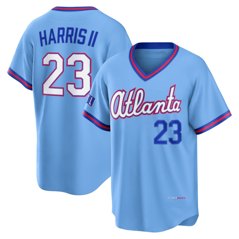 seanshop Atlanta Braves #23 Michael Harris II Powder Blue  2026 City Connect Stadium Jersey