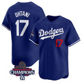 seanshop Los Angeles Dodgers #17 Shohei Ohtani Royal  2024 World Series Champions Alternate Limited Stitched Jersey