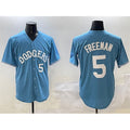 seanshop Los Angeles Dodgers #5 Freddie Freeman Light Blue  Limited Stitched Jersey