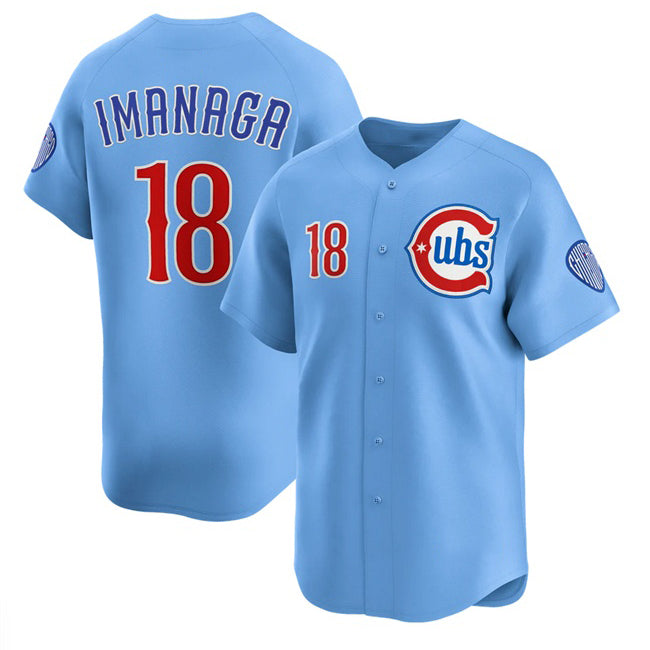 seanshop  Chicago Cubs #18 Sh¨­ta Imanaga Blue  2024-25 2nd Alternate Limited Stitched Jersey