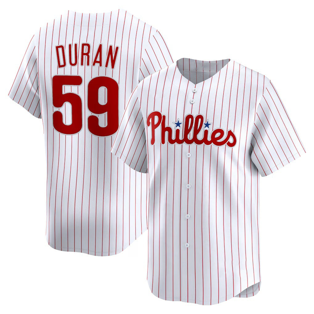 seanshop  Philadelphia Phillies #59 Jhoan Duran White  Home Limited Player Jersey