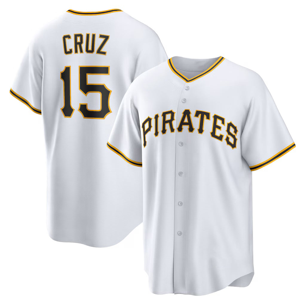 seanshop  Pittsburgh Pirates #15 Oneil Cruz White  Home Replica Jersey