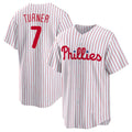 seanshop  Philadelphia Phillies #7 Trea Turner White  Home Replica Player Jersey