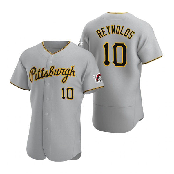 seanshop  Pittsburgh Pirates #10 Bryan Reynolds Gray  Road Flex Base Jersey
