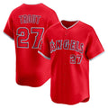 seanshop Los Angeles Angels #27 Mike Trout Red  Alternate Limited Player Jersey