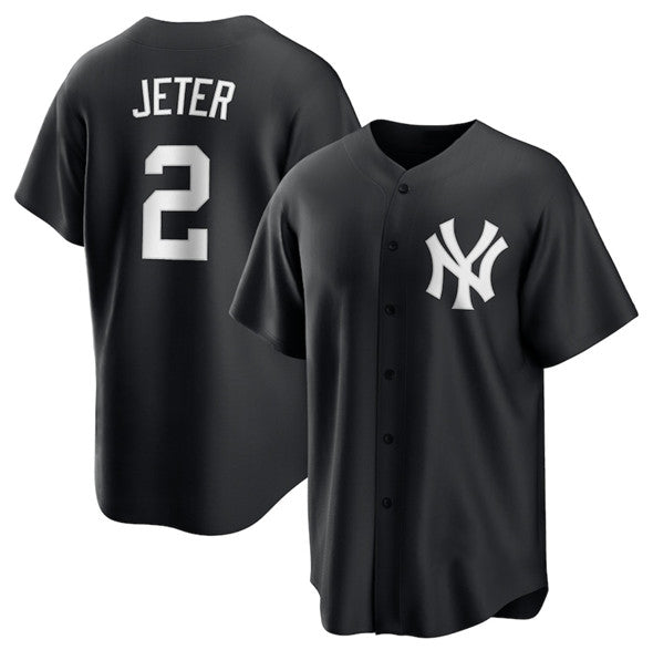 seanshop  New York Yankees #2 Derek Jeter Black  Lights Out Limited Stitched Jersey