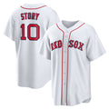 seanshop Boston Red Sox #10 Trevor Story White  Home Replica Jersey