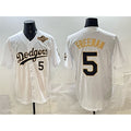 seanshop Los Angeles Dodgers #5 Freddie Freeman White Gold  2025 World Series Limited Stitched Jersey