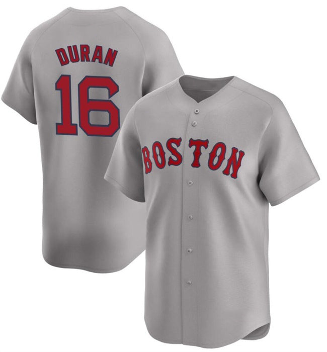 seanshop Boston Red Sox #16 Jarren Duran Gray  2024 Away Limited Stitched Jersey