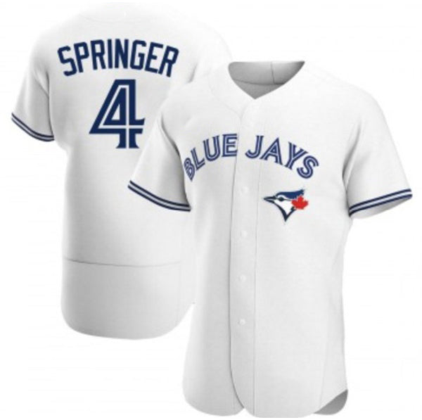 seanshop   Toronto Blue Jays #4 George Springer White  Flex Base Stitched Jersey