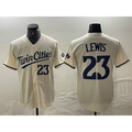 seanshop  Minnesota Twins #23 Royce Lewis Number Cream  Cool Base Stitched Jersey 2