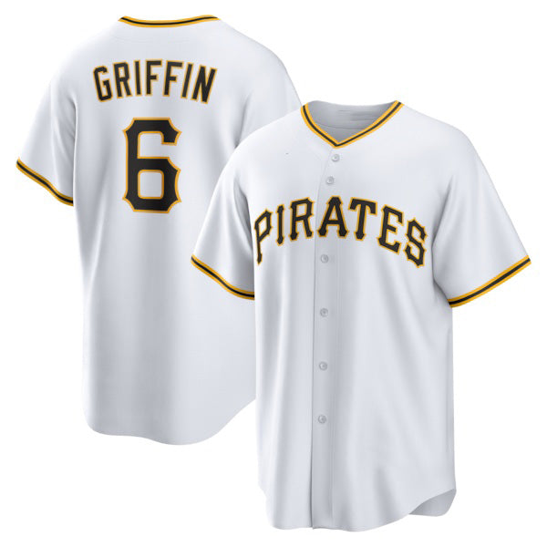 seanshop  Pittsburgh Pirates #6 Konnor Griffin White  Home Replica Jersey