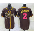 seanshop  San Diego Padres #2 Xander Bogaerts Brown  NEW 2023 City Connect Cool Base Stitched Jersey