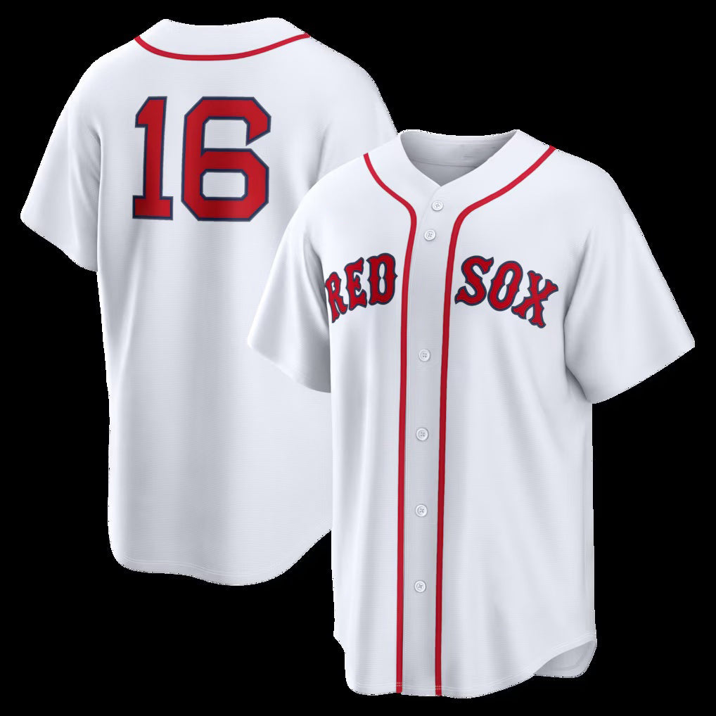 seanshop Boston Red Sox #16 Jarren Duran White  Home Replica Jersey