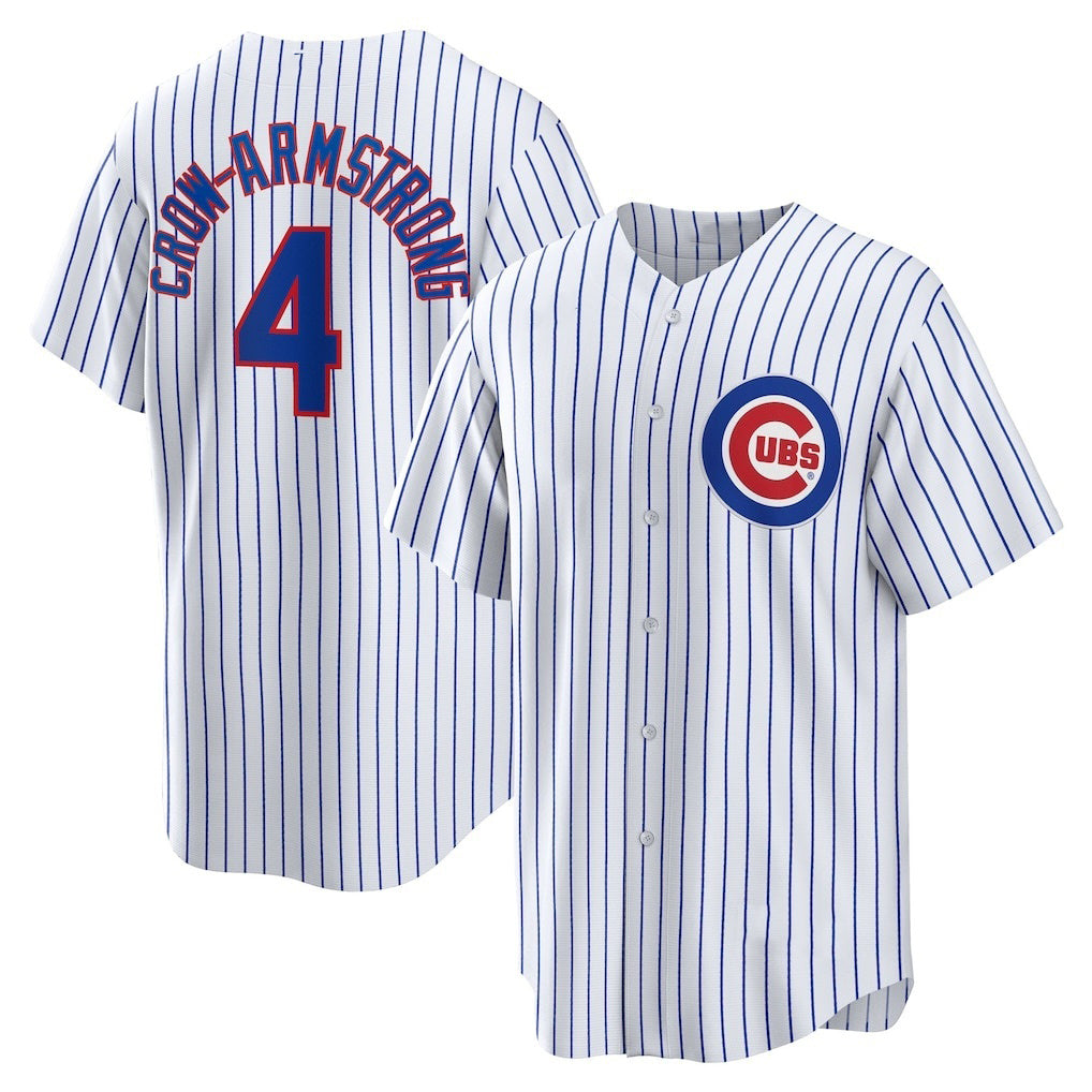 seanshop  Chicago Cubs #4 Pete Crow-Armstrong White  Home Replica Jersey