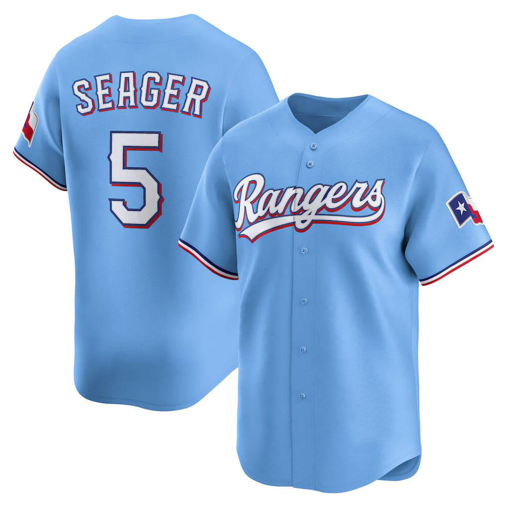 seanshop  Texas Rangers #5 Corey Seager Light Blue  Alternate Limited Player Jersey
