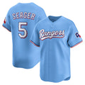 seanshop  Texas Rangers #5 Corey Seager Light Blue  Alternate Limited Player Jersey