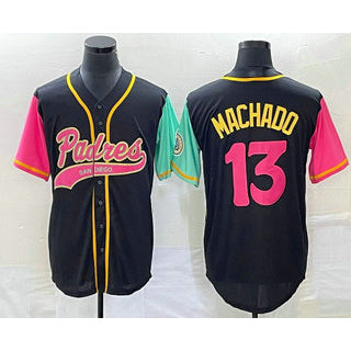 seanshop  San Diego Padres #13 Manny Machado Black  NEW 2023 City Connect Cool Base Stitched Jersey
