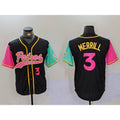 seanshop  San Diego Padres #3 Jackson Merrill Number Black  NEW 2023 City Connect Cool Base Stitched Jersey
