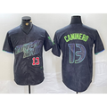 seanshop  Tampa Bay Rays #13 Junior Caminero Number Charcoal  2024 City Connect Limited Stitched Jersey 2