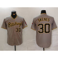 seanshop  Pittsburgh Pirates #30 Paul Skenes Number Grey  Stitched Jersey