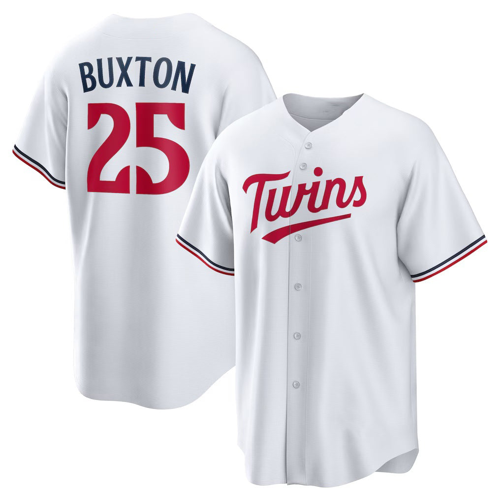 seanshop  Minnesota Twins #25 Byron Buxton White  Home Replica Jersey