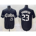 seanshop  Chicago Cubs #23 Ryne Sandberg Black  'Gothic North Side Edition' Vapor Premier Limited Stitched Jersey