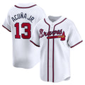 seanshop Atlanta Braves #13 Ronald Acu?a Jr. White  Home Limited Player Jersey