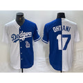 seanshop Los Angeles Dodgers #17 Shohei Ohtani White Blue  Two Tone Stitched Jersey 2