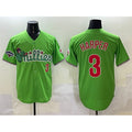 seanshop  Philadelphia Phillies #3 Bryce Harper Light Green  Phanatic With 2024 Division Champions Patch Limited Stitched Jersey