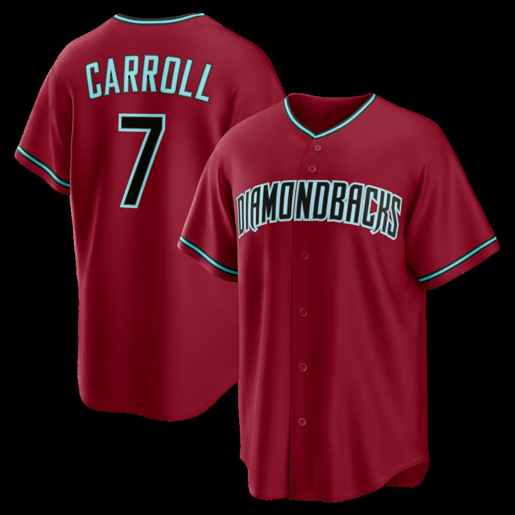 seanshop  Arizona Diamondbacks #7 Corbin Carroll Crimson  Alternate 2 Replica Jersey