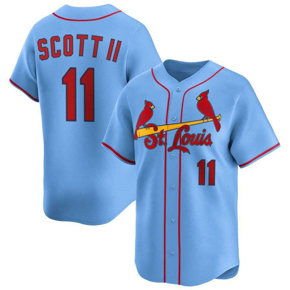 seanshop  St. Louis Cardinals #11 Victor Scott II Light Blue  Alternate Limited Stitched Jersey