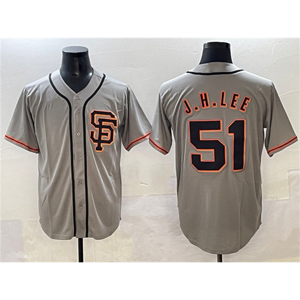 seanshop  San Francisco Giants #51 Jung Hoo Lee Gray  Cool Base Stitched Jersey
