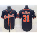 seanshop Detroit Tigers #31 Riley Greene Black  With Patch Cool Base Stitched Jersey