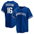 seanshop  Kansas City Royals #16 Bo Jackson Rush Blue  Alternate 2 Replica Jersey