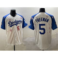 seanshop Los Angeles Dodgers #5 Freddie Freeman White Royal  2025 Tokyo Series Limited Stitched Jersey