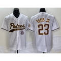 seanshop  San Diego Padres #23 Fernando Tatis Jr White  NEW 2023 Cool Base Stitched Jersey