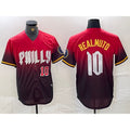 seanshop  Philadelphia Phillies #10 JT Realmuto Red  2024 City Player Number Cool Base Jerseys