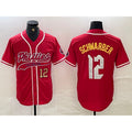 seanshop  Philadelphia Phillies #12 Kyle Schwarber Red  2024 City Connect Limited Stitched Jersey 3
