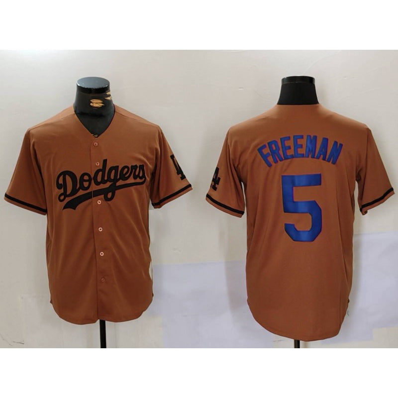 seanshop Los Angeles Dodgers #5 Freddie Freeman Olive  Cool Base Limited Stitched Jersey