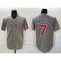 seanshop  Chicago Cubs #7 Dansby Swanson Gray  Limited Stitched Jersey